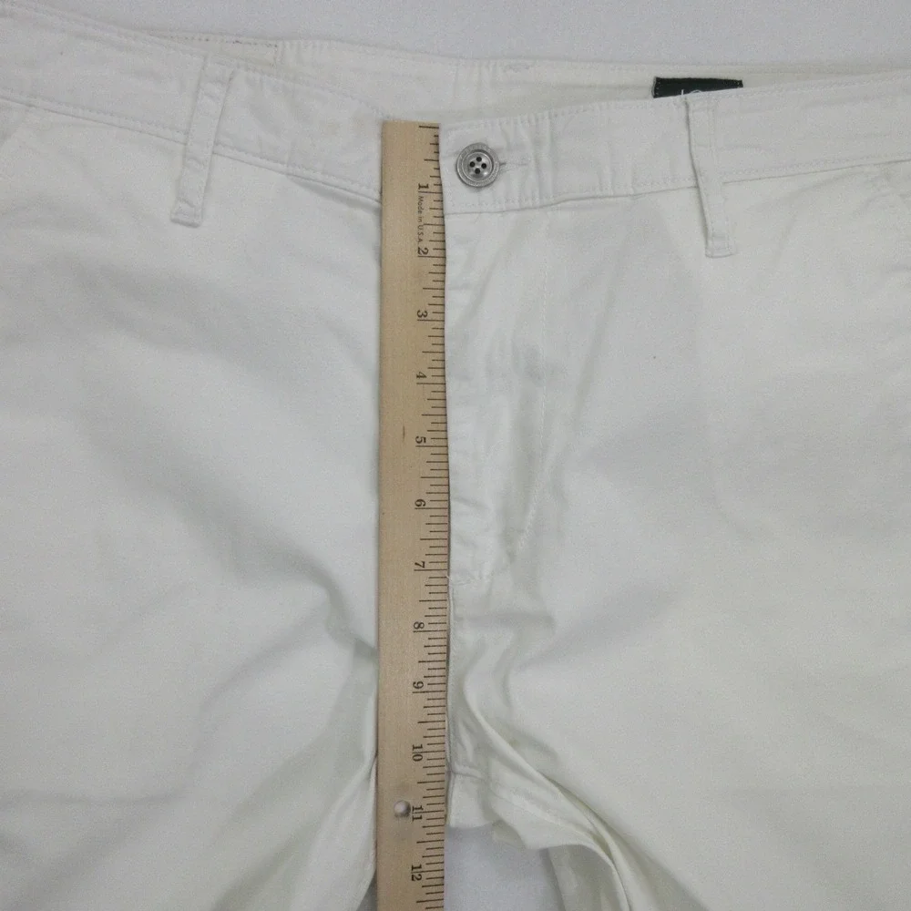 AG Adriano Goldschmied Green Label Mens White Slim Chino Pants Size 33 Stretch